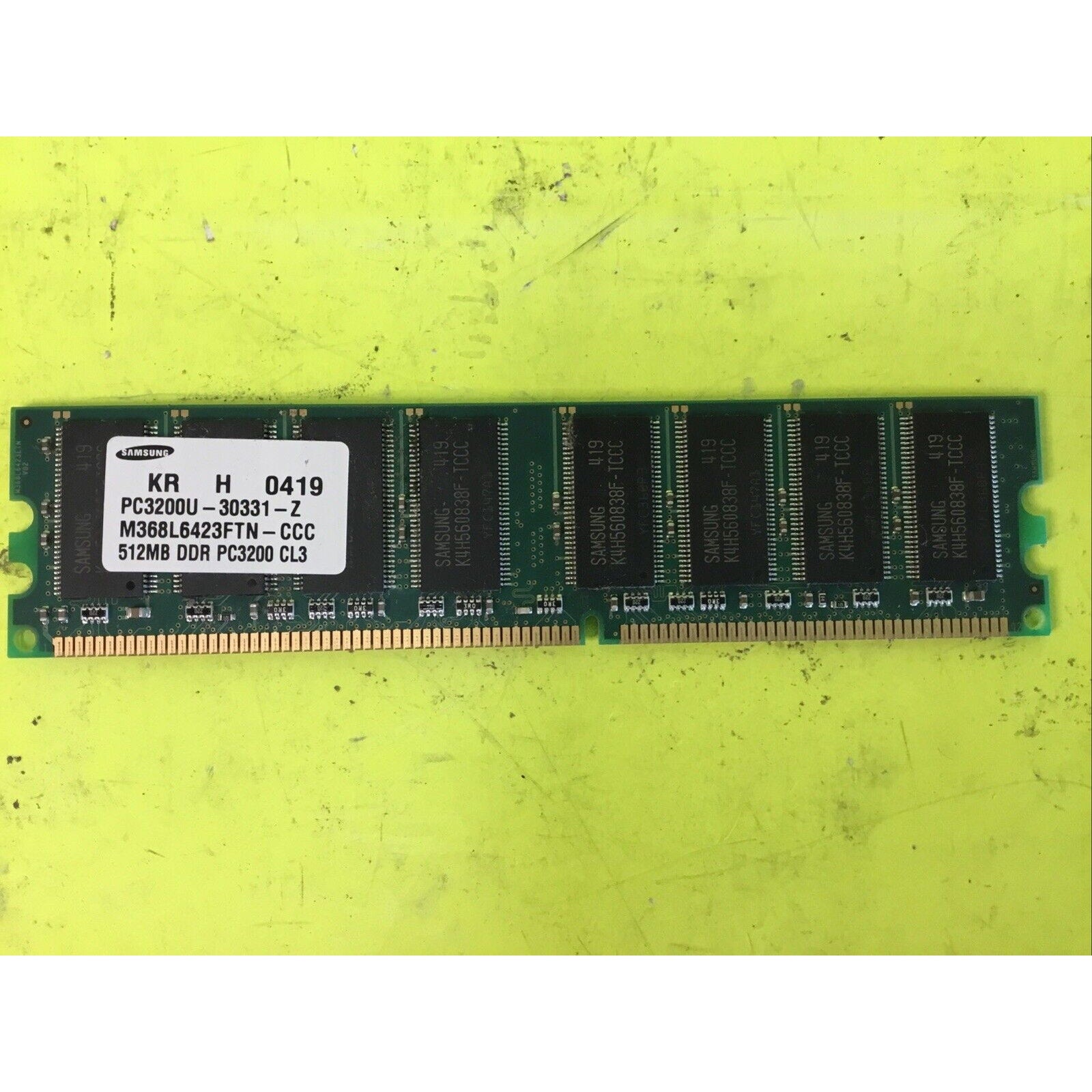 Samsung KR PC3200U-30331-Z 512MB DDR RAM TESTED