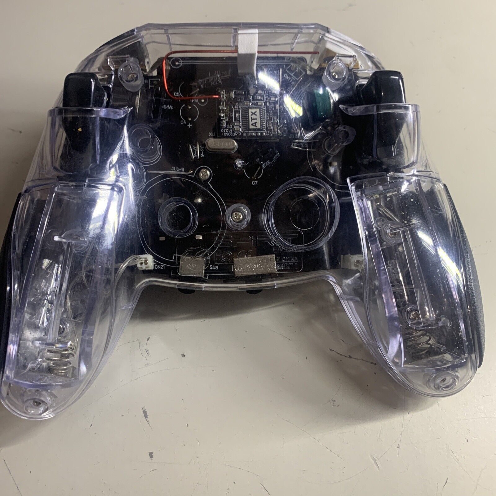 GameStop Spirit Xbox Wireless Transparent Controller MISSING DONGLE