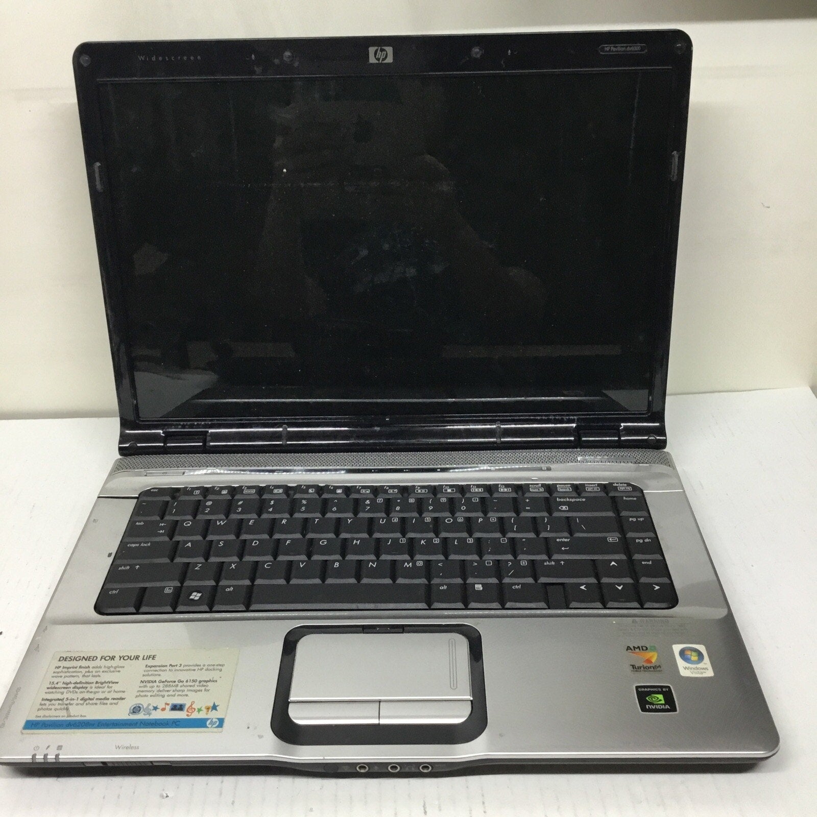 For Parts HP Pavilion DV6000 15.4" Laptop AMD Turion 64x