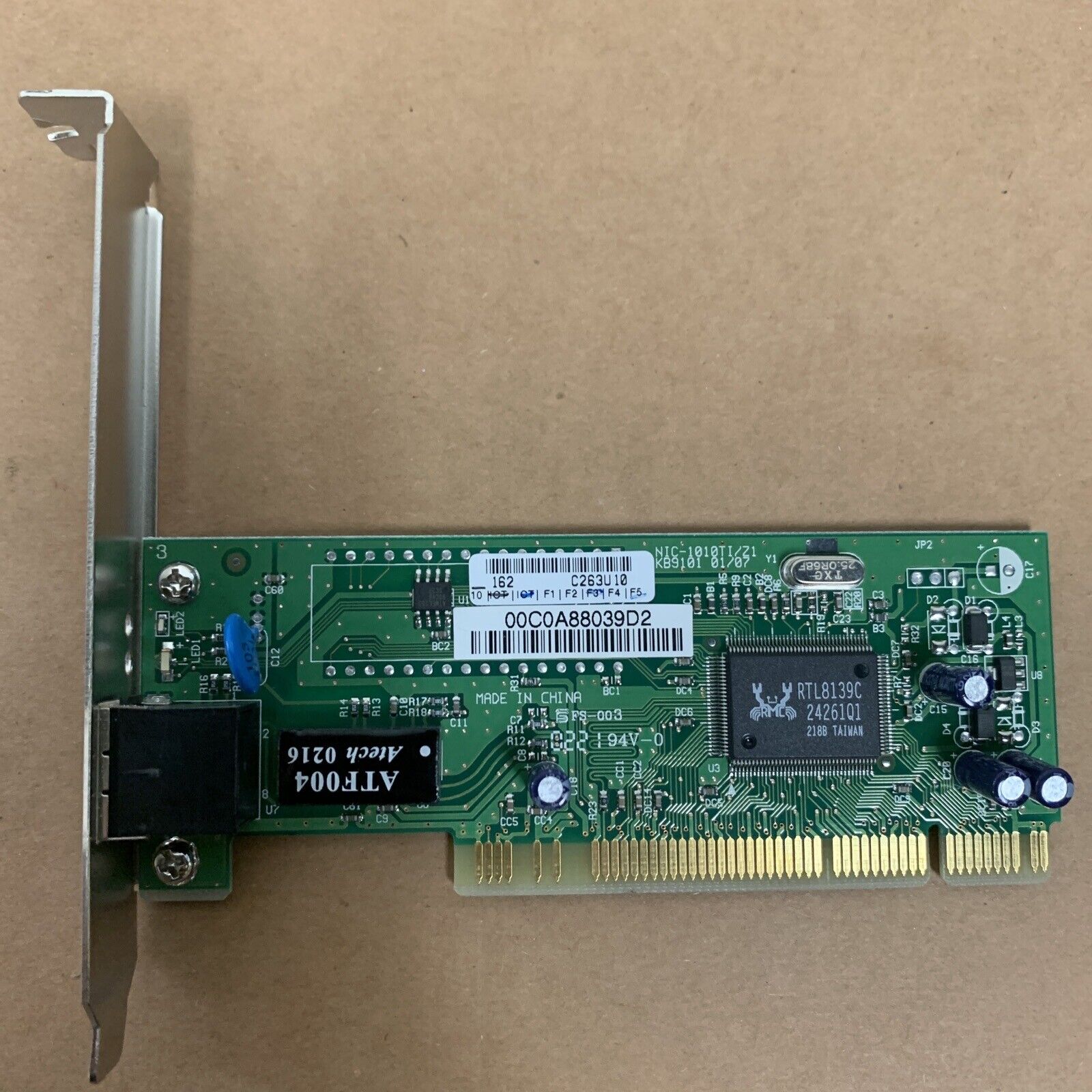 Dell 10/100 PCI GVC Network Adapter Ethernet Card 3K021 03K021 NIC-1010TI/Z1