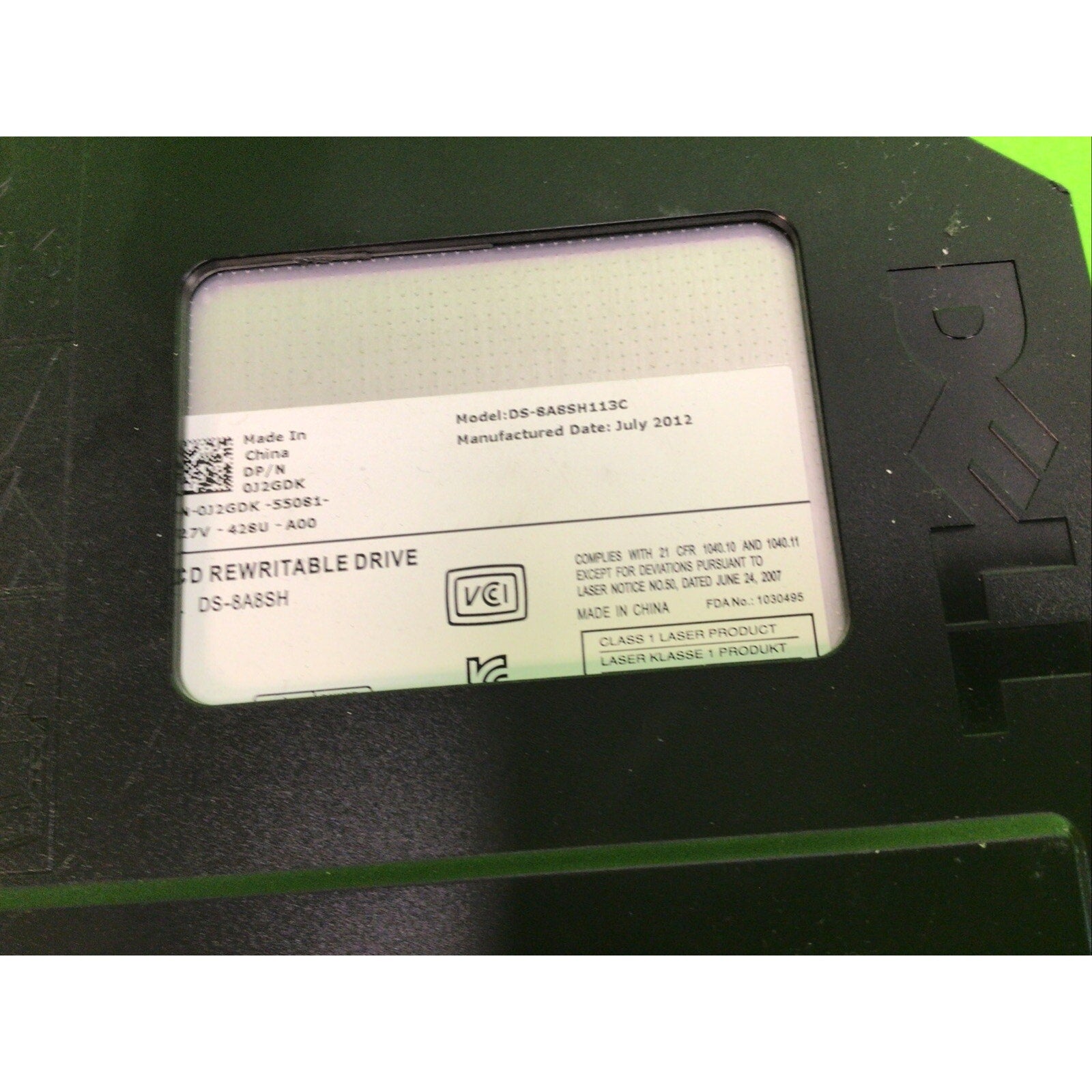 Dell Rewritable CD DVD Drive DS-8A8SH113C J2GDK