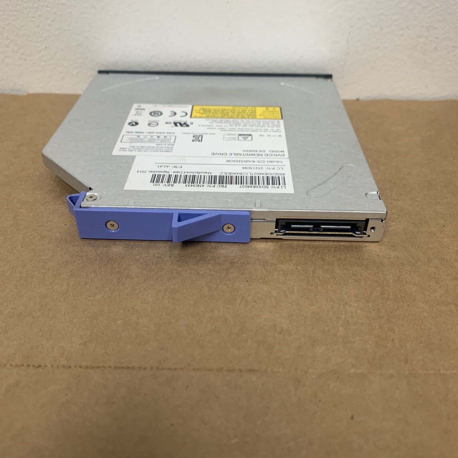 Lenovo 45k0433 Slim SATA DVD Writer Optical Drive - DS-8ABSH w/ Blue Adapter