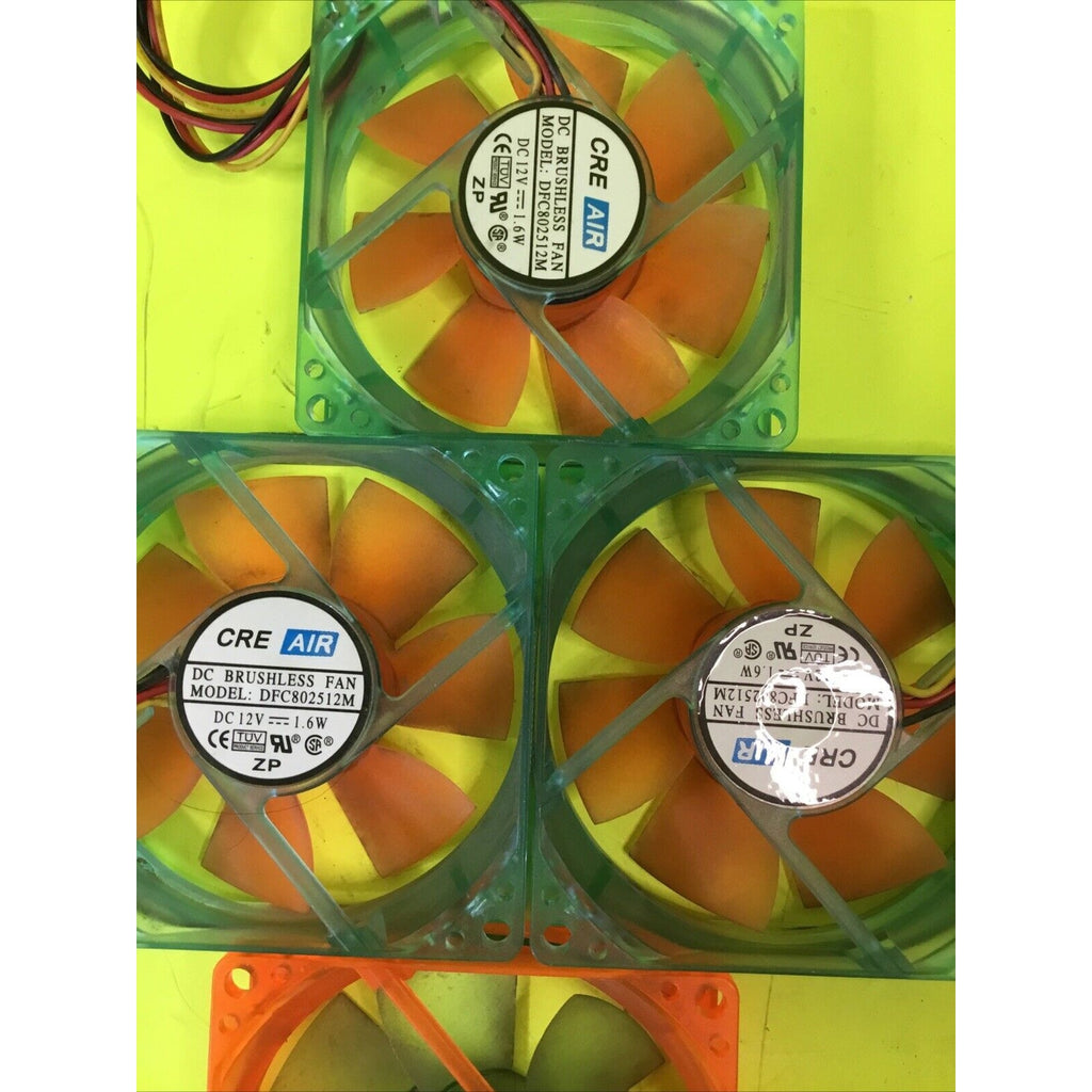 Lot of 4x CRE AIR DC Brushless Computer Fan Model DFC802512M DC12V 1.6W