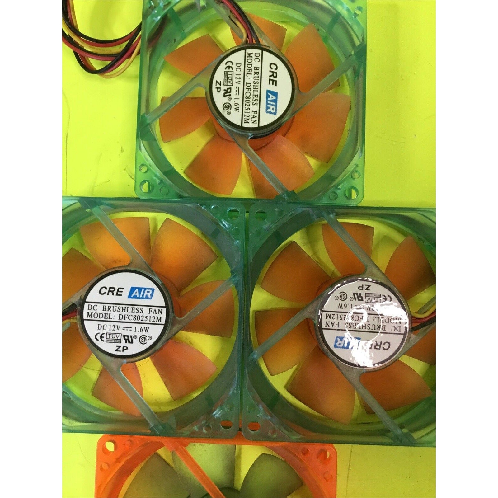 Lot of 4x CRE AIR DC Brushless Computer Fan Model DFC802512M DC12V 1.6W