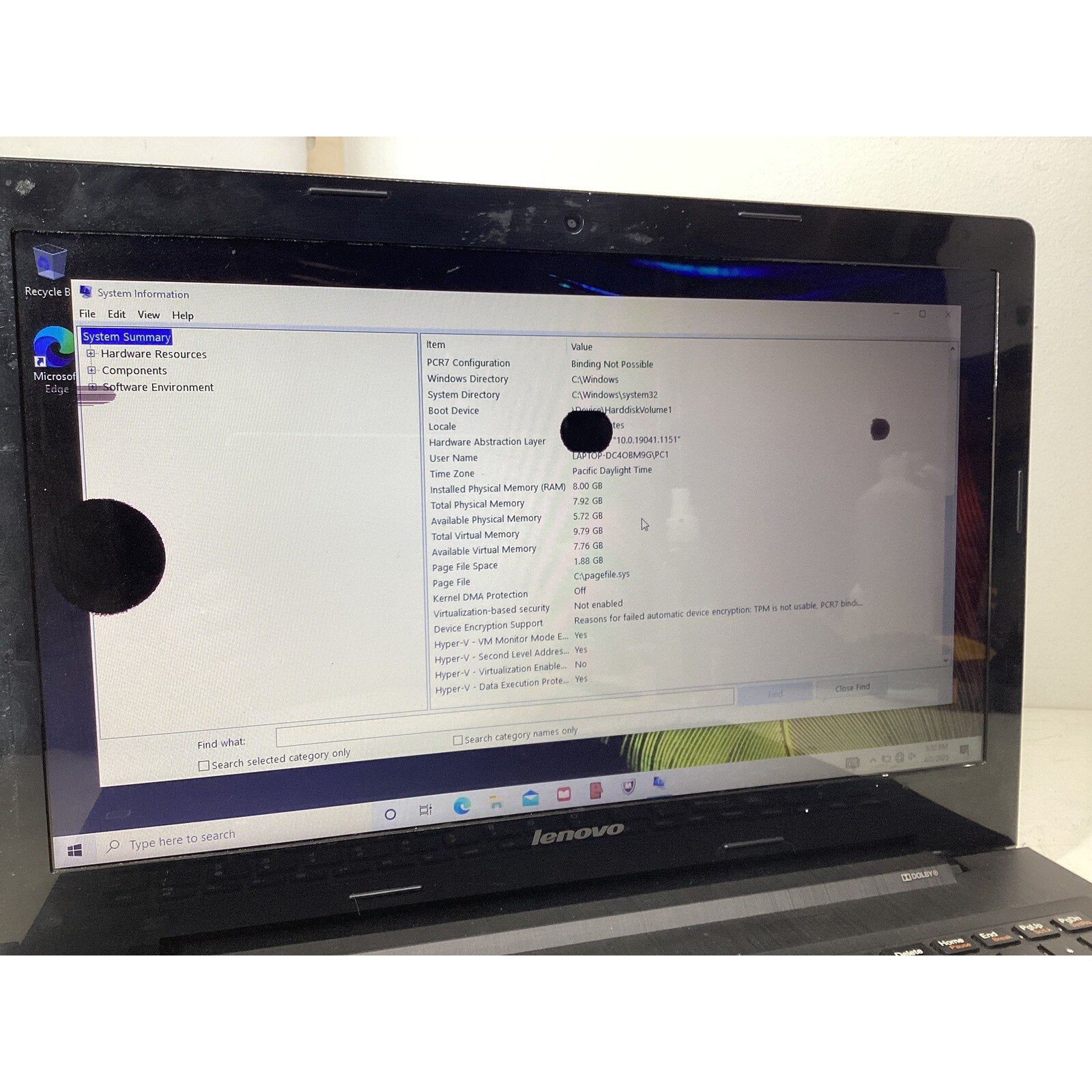 Lenovo G50-80 15.6" Laptop Intel Core i7-5500U 1TB HDD 8GB RAM - For Parts