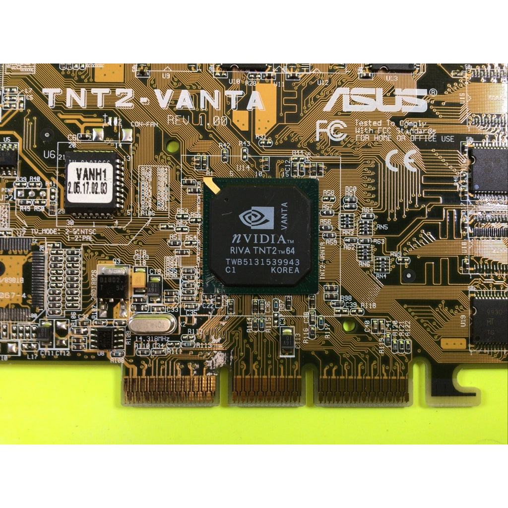 Vintage Gaming ASUS Nvidia TNT2-Vanta Riva TNT2 16MB AGP Graphics Card