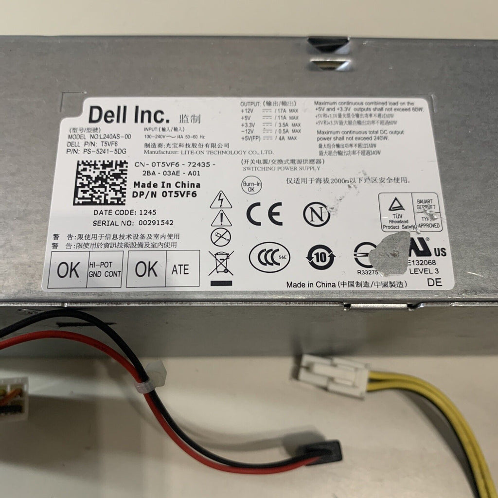 Dell OptiPlex SFF 390 790 990 9010 PSU 240W Power Supply L240AS-00 0T5VF6 0F79TD