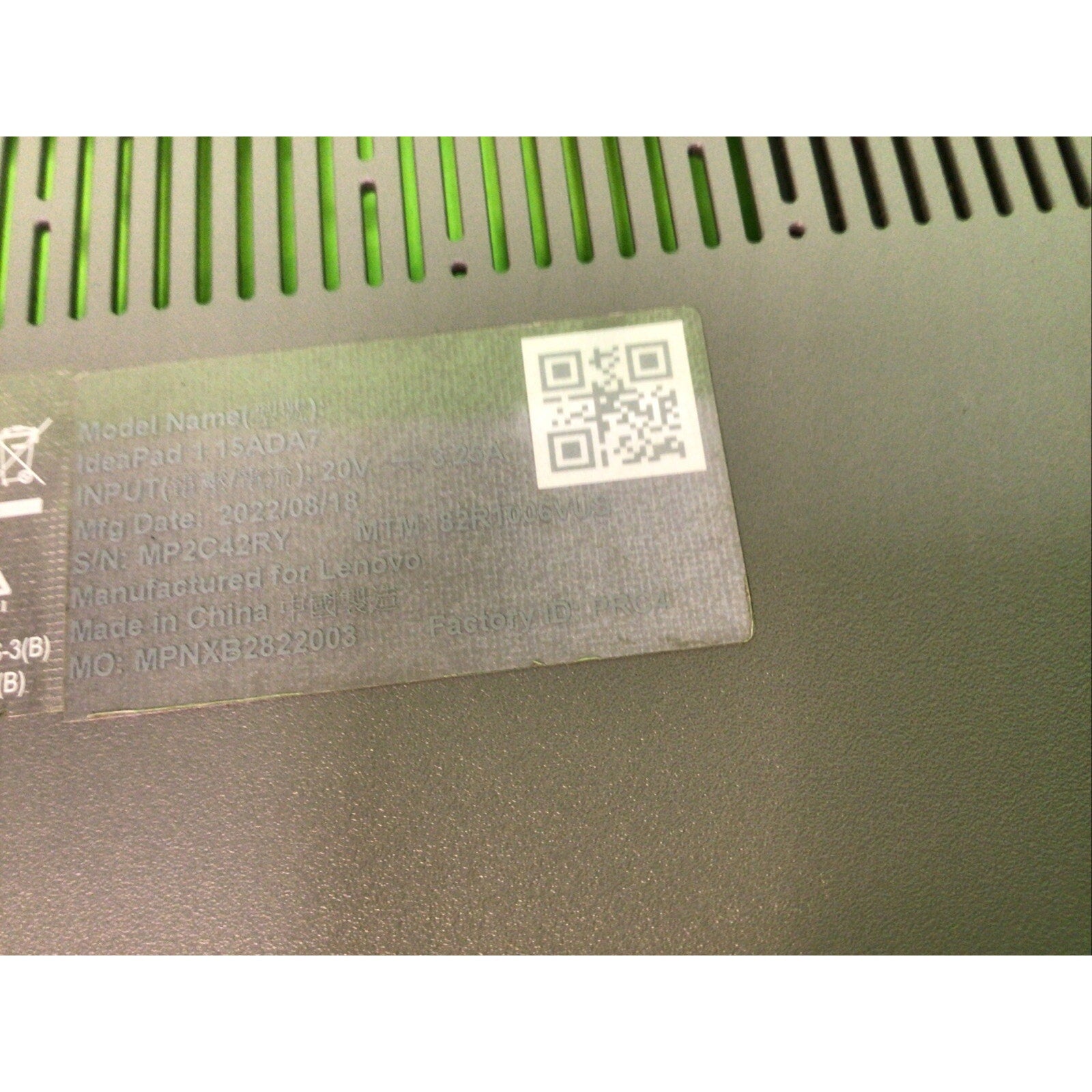 Bottom Base Cover Lenovo IdeaPad 1-15ADA7