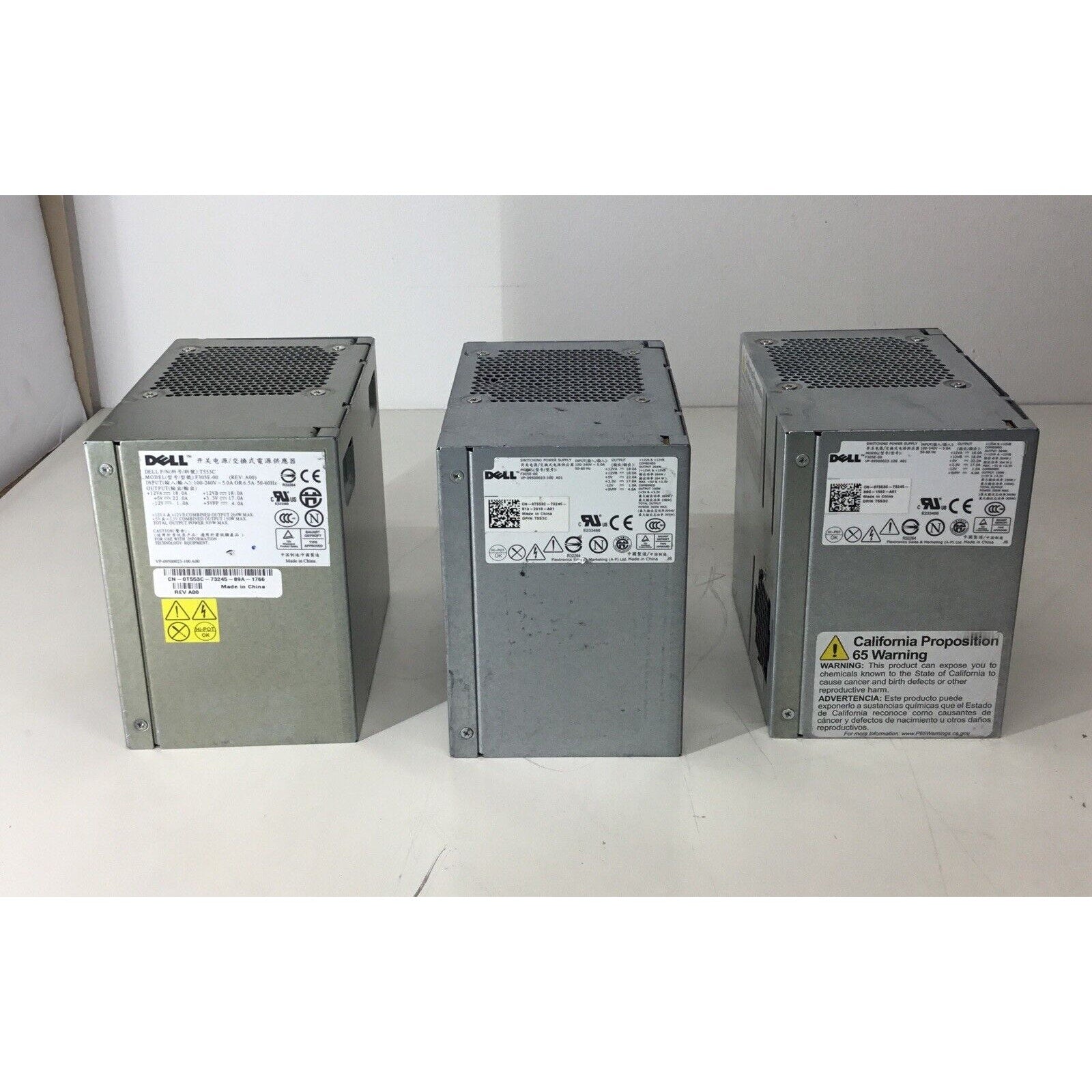 Lot of 3 - Dell OptiPlex 305W Power Supply F305E-00 0T553C - For Parts