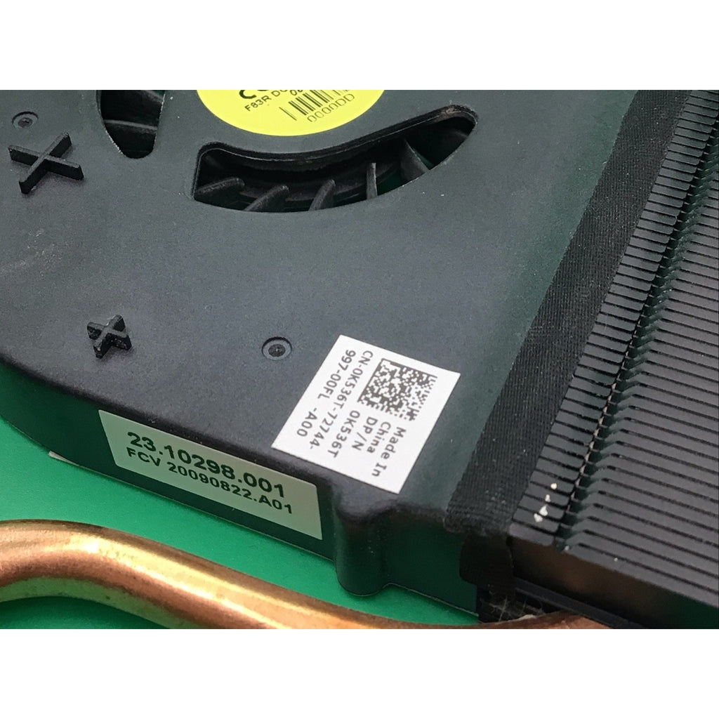 Dell Inspiron 1750 CPU Cooling Fan and Heatsink 0K536T