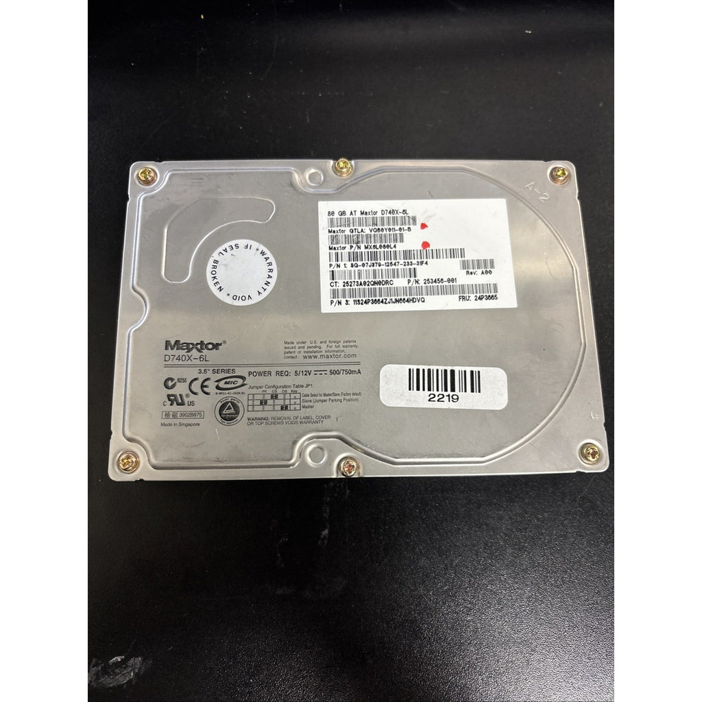 Maxtor D740X-6L MX6L080L4 20GB 7200 RPM IDE Hard Drive SG-07J379-12547-233-31F4