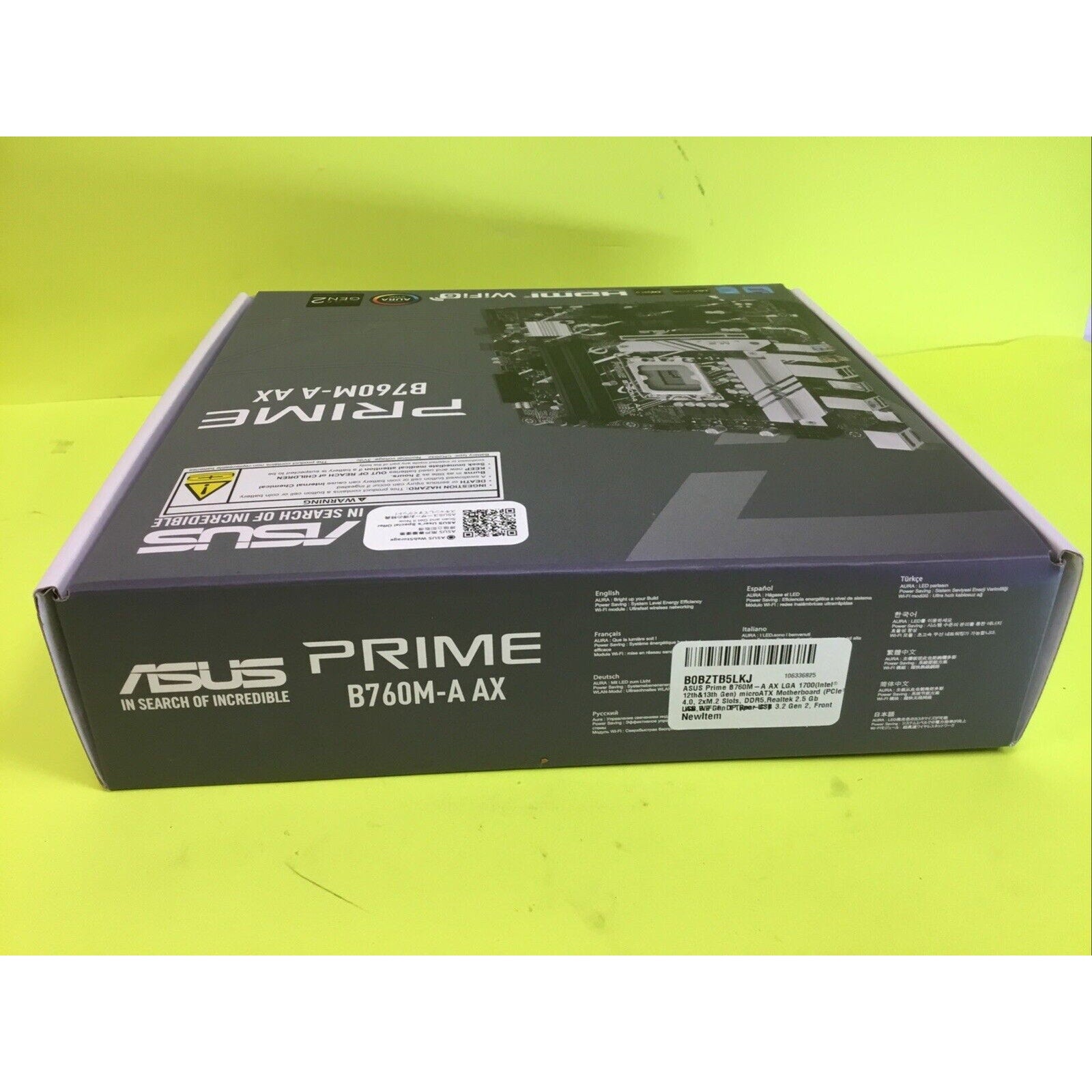 ASUS PRIME B760M-A AX Micro ATX BOX ONLY