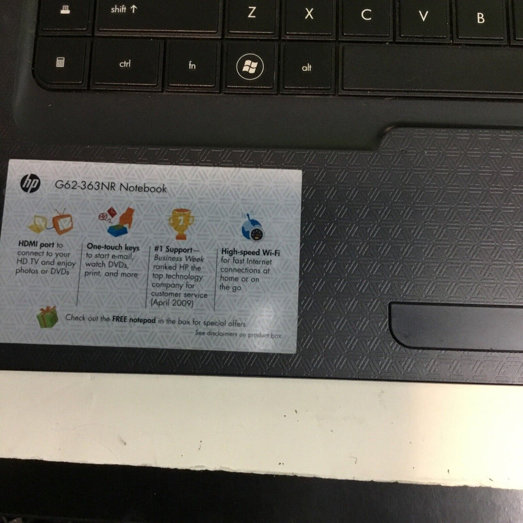 Lot of 2x HP G62 Laptops FOR PARTS