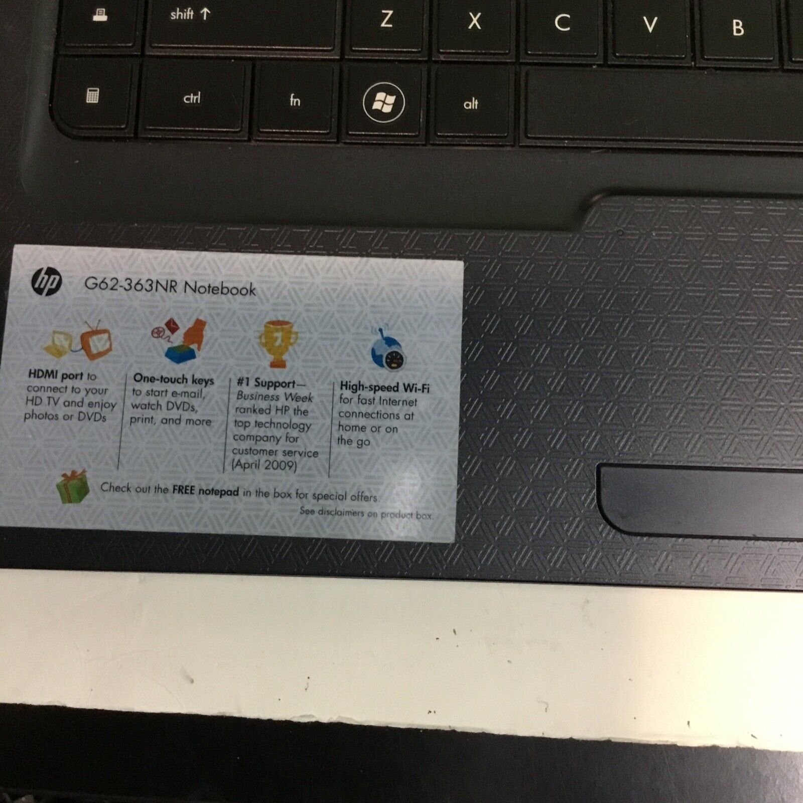 Lot of 2x HP G62 Laptops FOR PARTS