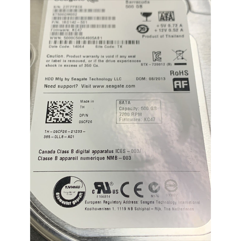 Seagate Barracuda 500GB ST500DM002 7200RPM SATA 3.5" Desktop Internal Hard Drive