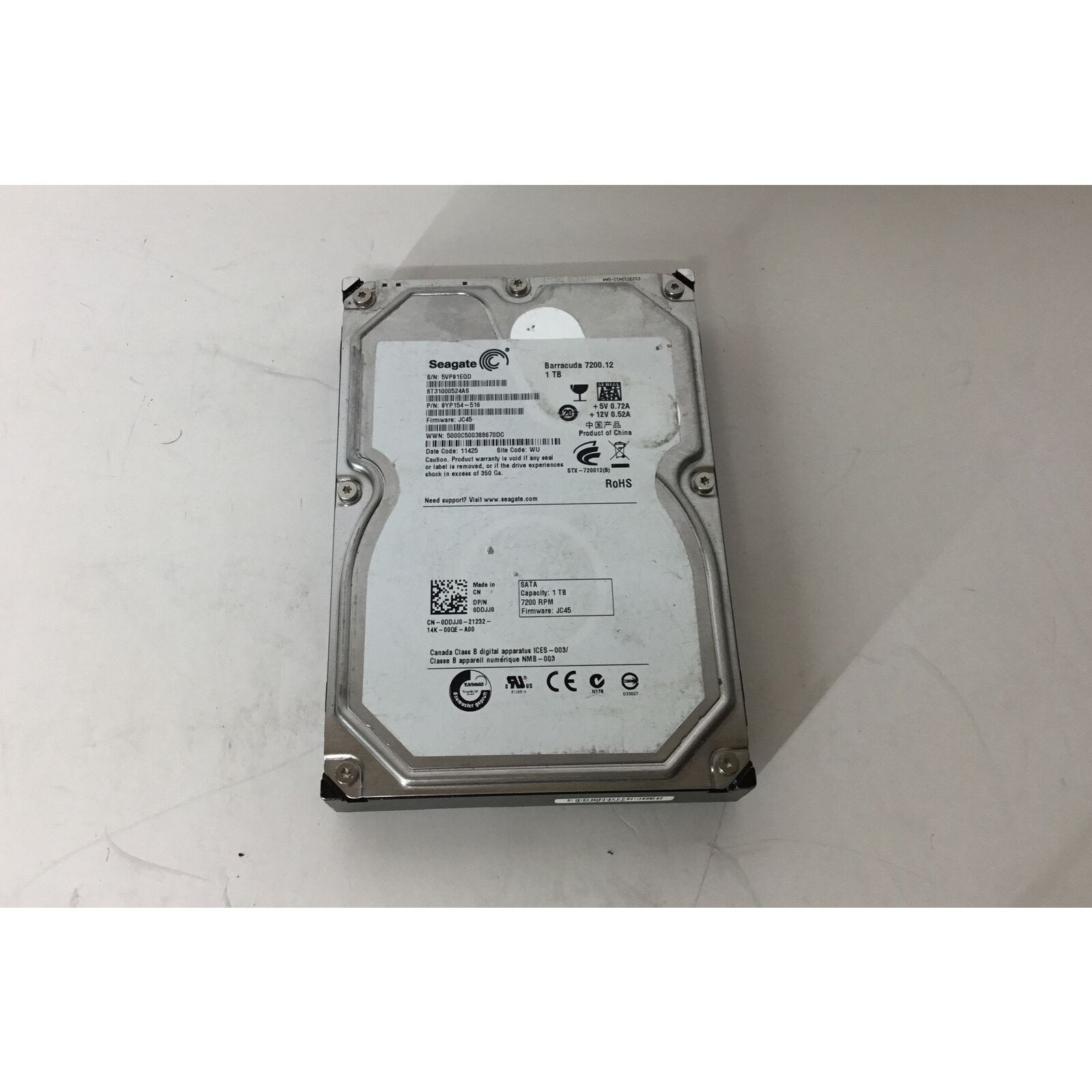 Seagate ST31000524AS 9YP154-516 Seagate 1TB Desktop HDD Barracuda 7200.12