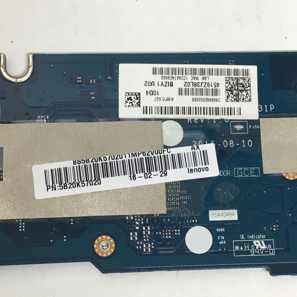 FOR PARTS Lenovo Yoga Laptop Intel m3 6Y30 Socket BGA1515 DDR3 SDRAM Motherboard