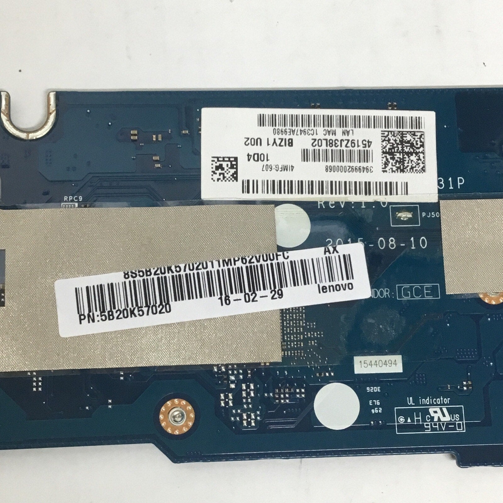 FOR PARTS Lenovo Yoga Laptop Intel m3 6Y30 Socket BGA1515 DDR3 SDRAM Motherboard