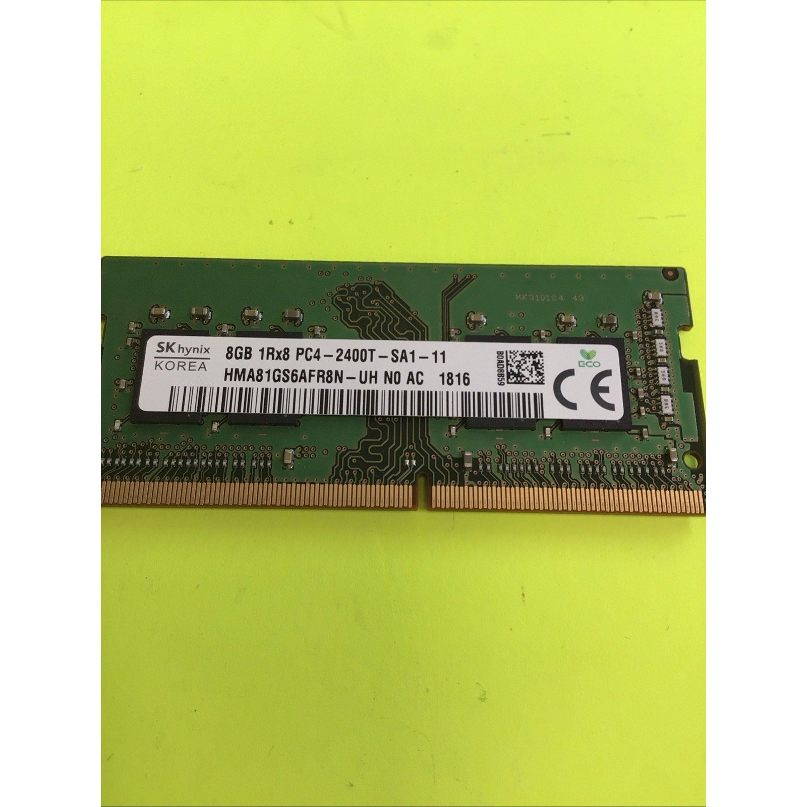 SK Hynix HMA81GS6AFR8N-UH 8GB 1Rx8 PC4-2400T-SA1-11 Laptop Memory RAM