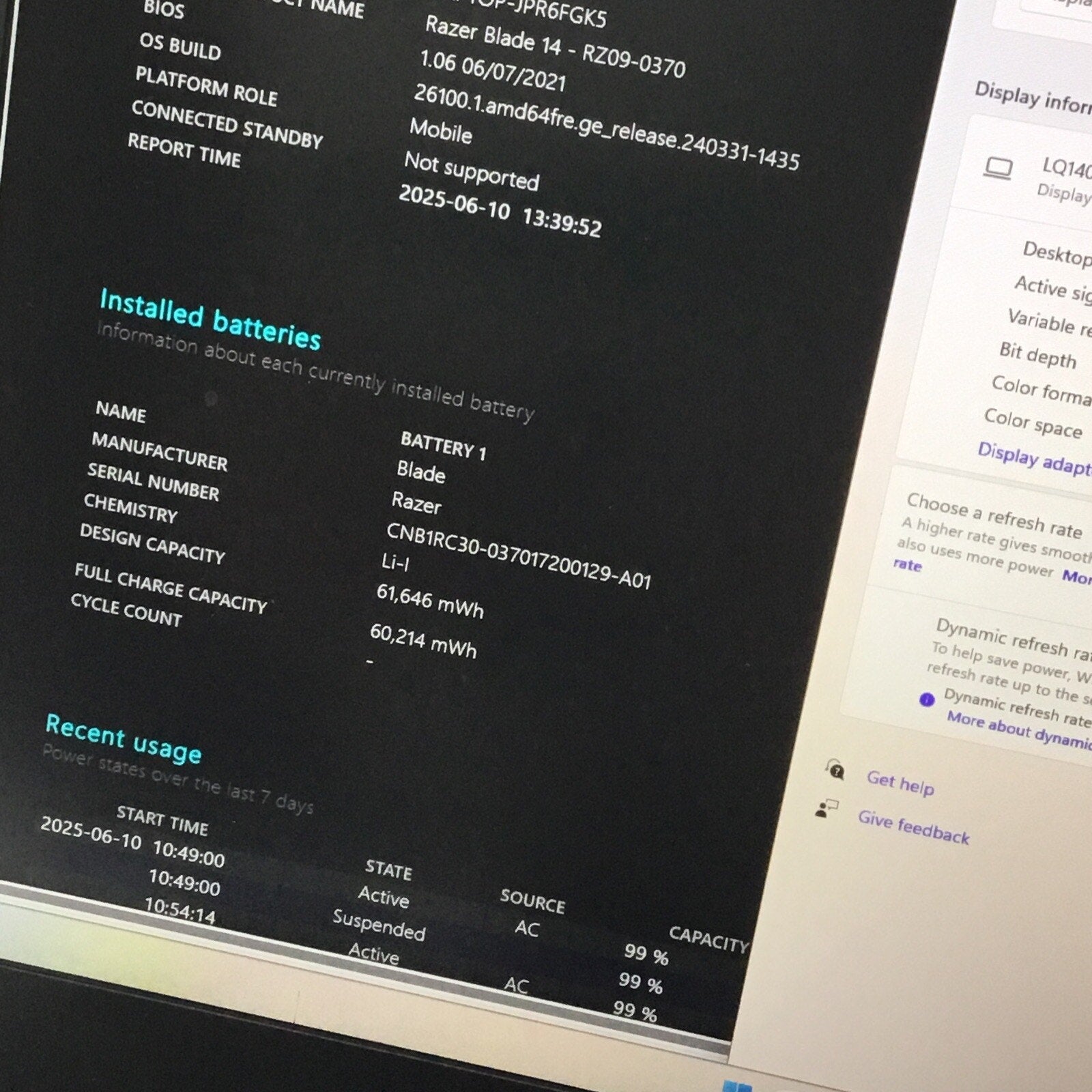 RZ09-0370AE23 Razer Blade 14 RTX 3060 Ryzen 5900HX 144hz Gaming Laptop