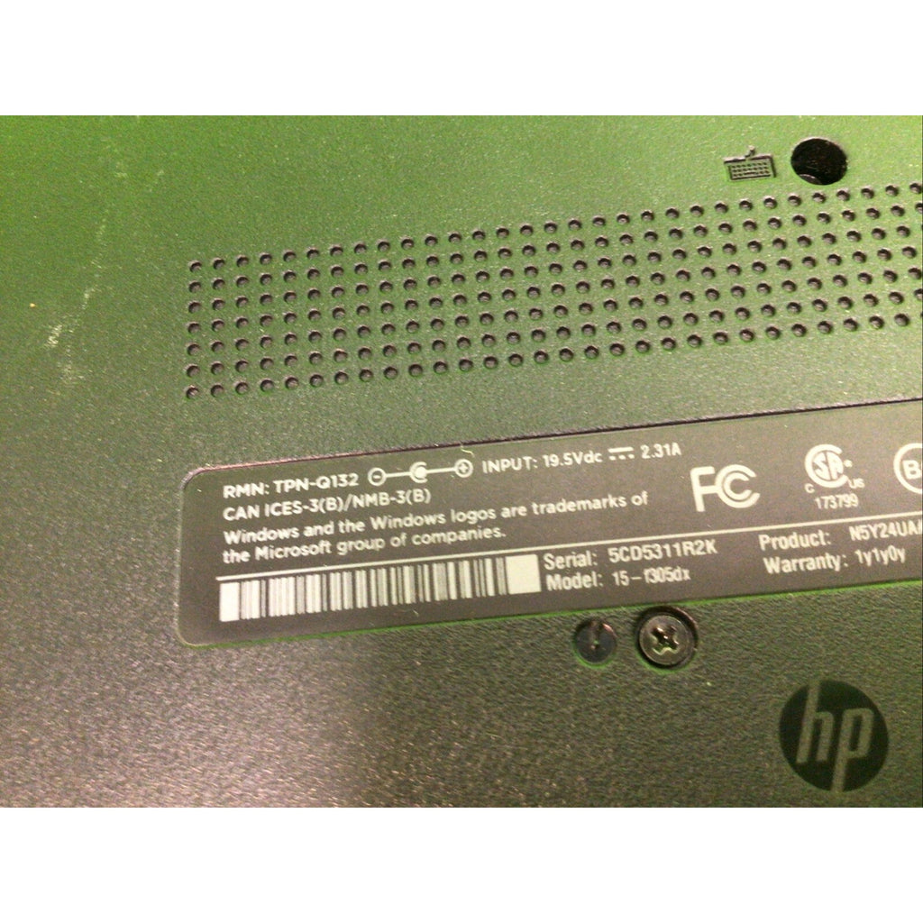 HP 15-f305dx Notebook PC AMD A6-5200 2.00GHz 4GB RAM FOR PARTS or REPAIR