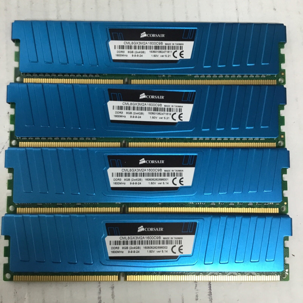 COMPUTER MEMORY - CORSAIR 1600Mhz 1.5V CML8GX3M2A1600C9B 16GB (4X4GB)