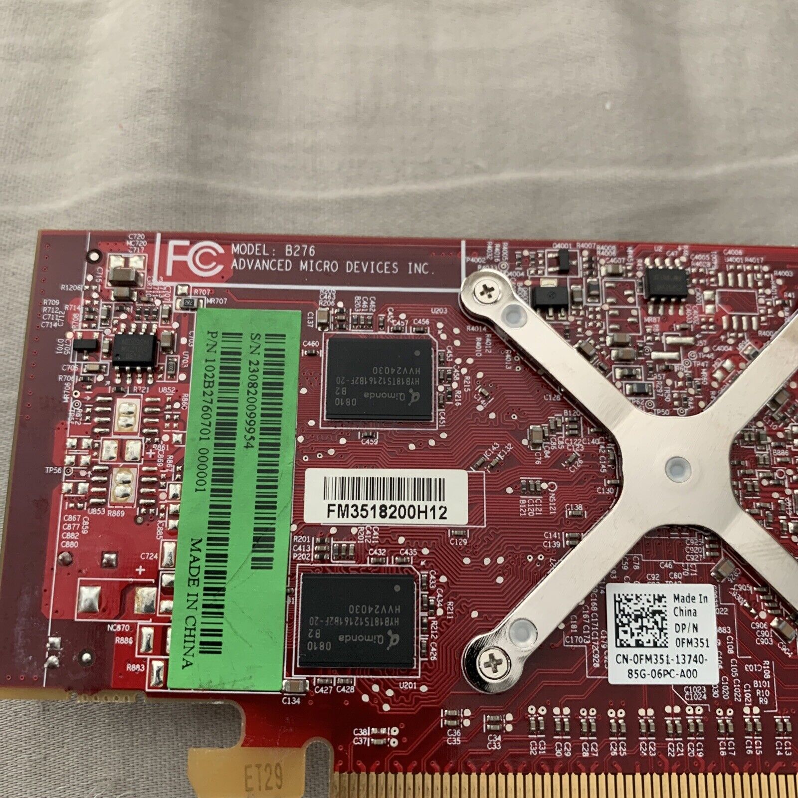 Dell ATI Radeon HD2400XT 256MB PCIe Video Graphics Card 102-B2760701 0FM351