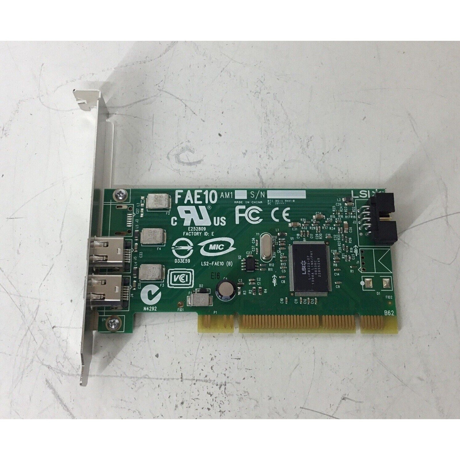 Dell 0H924H H924H Dual Port IEEE PCI Firewire Card