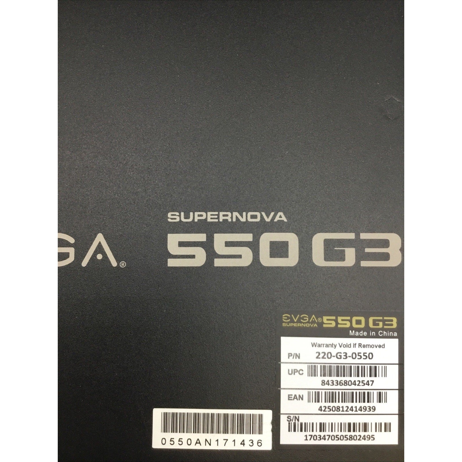 EVGA SuperNOVA 550 G3 550W Gold Modular PSU + All Pictured Cables