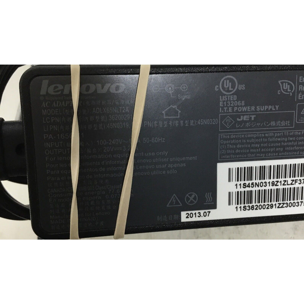 Lenovo ADLX65NLT2A AC Adapter 20V-3.25A 45N0320 45N0319 PA-1650-71 36200291