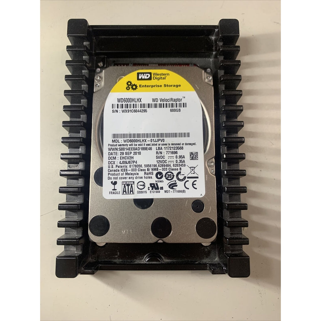 Western Digital VelociRaptor 600GB SATAIII 2.5” Hard Drive WD6000HLHX -01JJPV0