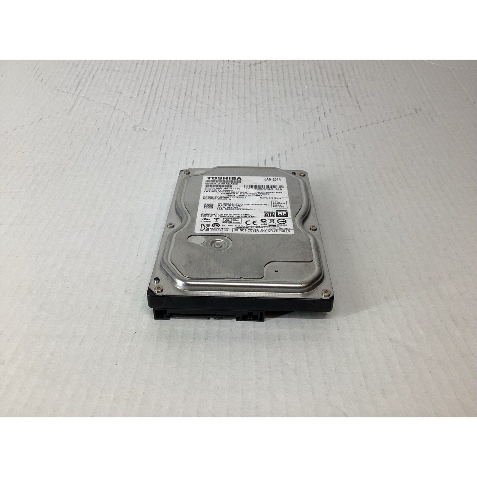 Toshiba DT01ACA050 3.5" 500GB 7200RPM SATA 6Gb/s Internal Hard Drive 0RXJWX