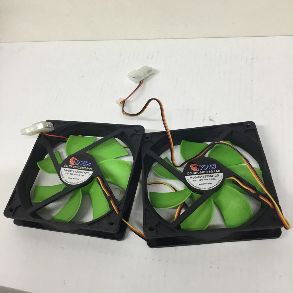 Lot of 2 YHS DC Brushless 120mm fans A1225M12S