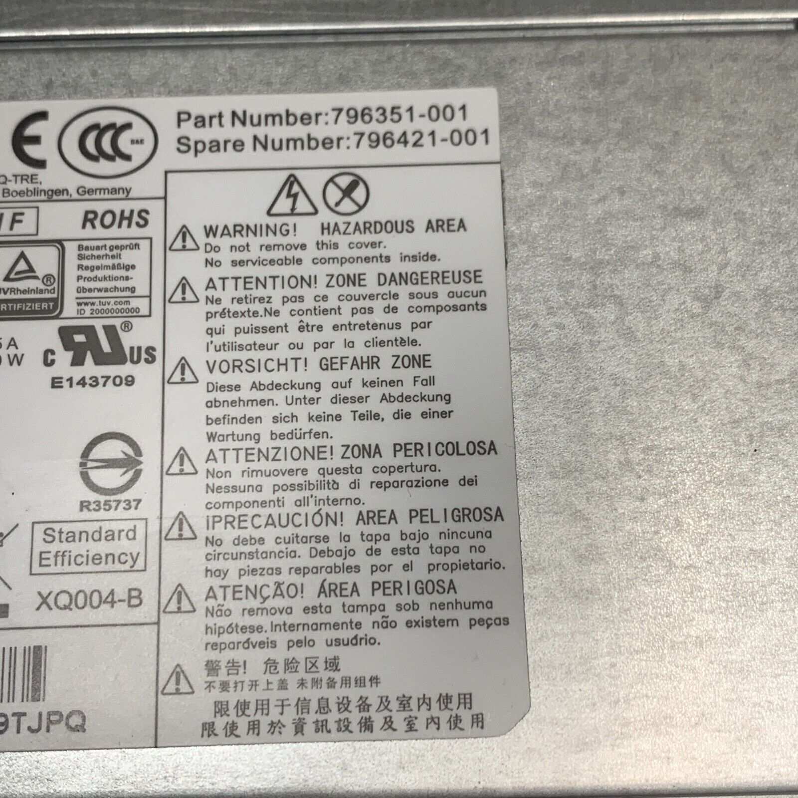 HP D14-200P2B EliteDesk 600/800 G2 ProDesk SFF 200W PSU - 796351-001/796421-001