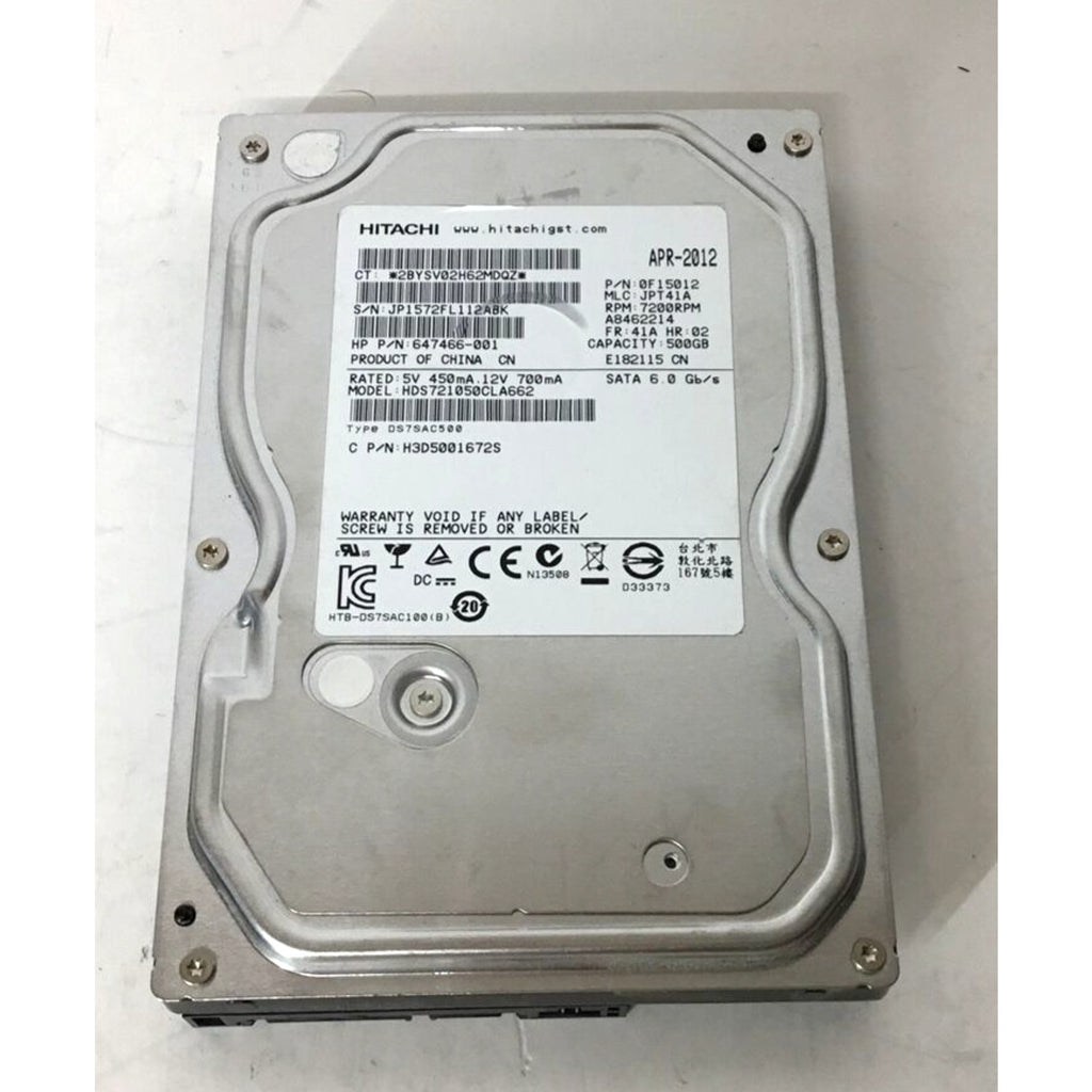 Hitachi Deskstar 0F15012 647466-001 500GB HDD 3.5 SATA Hard Drive Desktop Disk