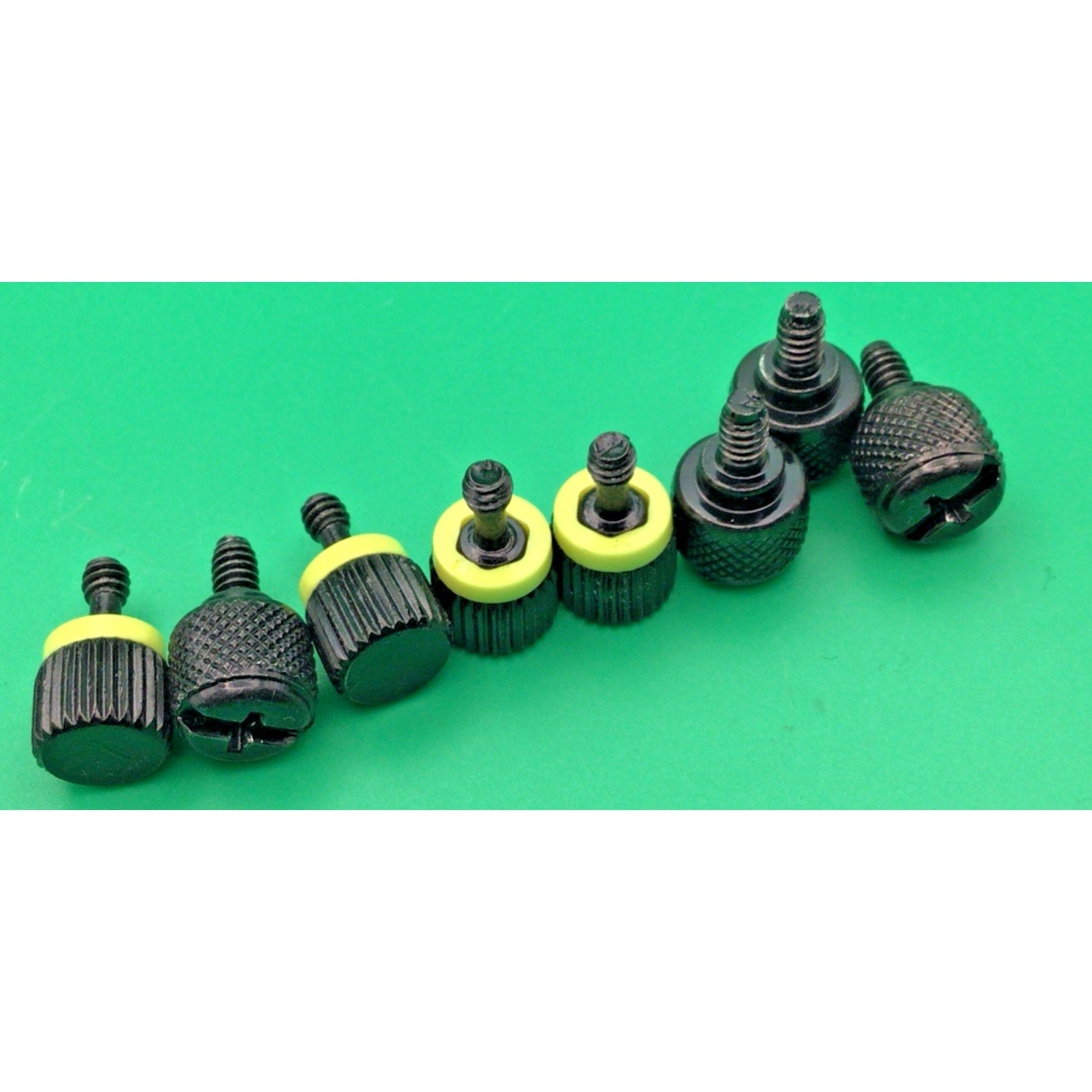8 Piece Computer Case Thumb Screws Black and Yellow
