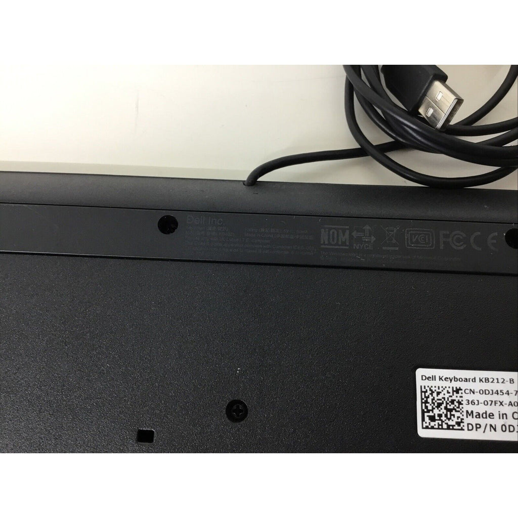 Dell Wired USB Keyboard KB212-B Black 0DJ454