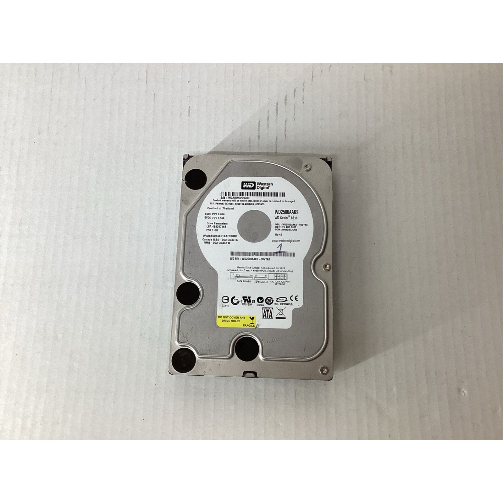 Western Digital WD2500AAKS-00VYA0 250GB WD Caviar SE16 Hard Drive