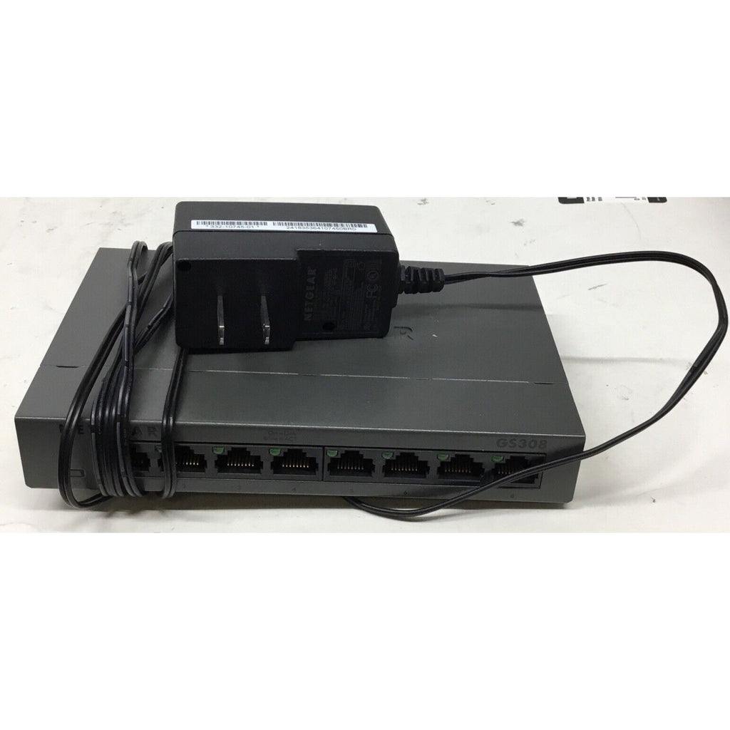 Netgear 8-Port Gigabit Ethernet Unmanaged Switch GS308 With Adapter