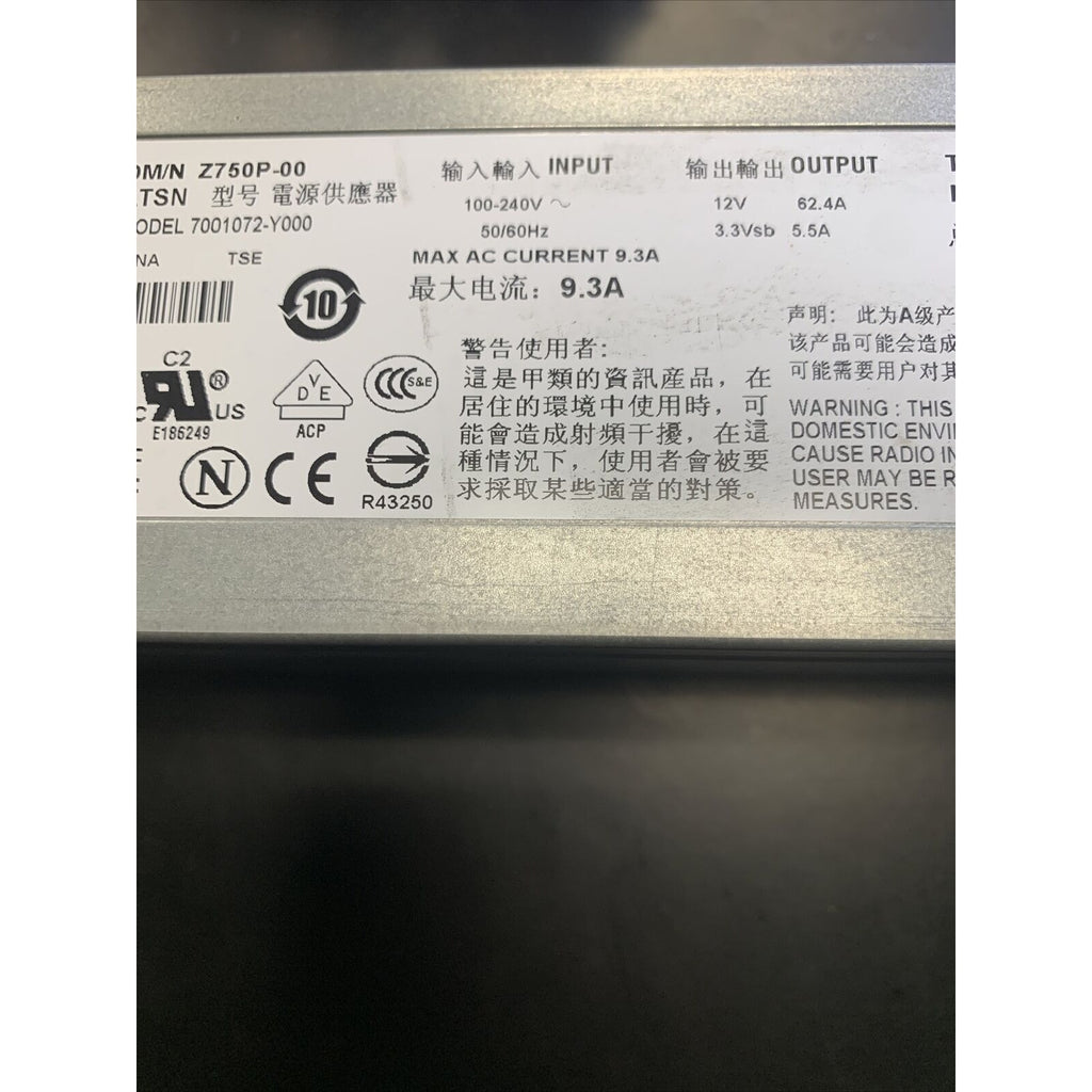 Dell NY526 PowerEdge 2950 2970 750W Power Supply 7001072-Y000 0NY526 16293