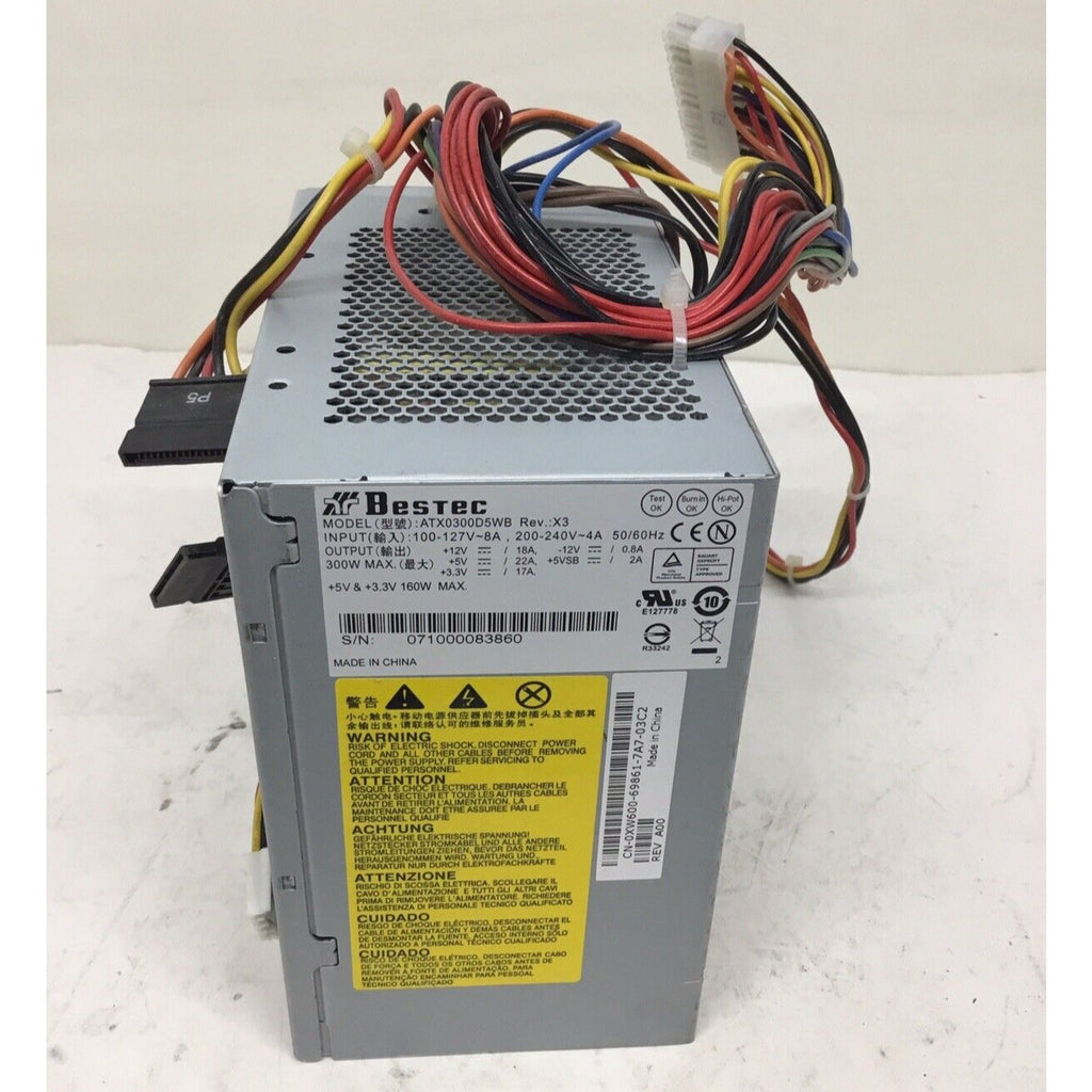 Bestec 160 W 24 Pin ATX Desktop Power Supply ATX0300D5WB