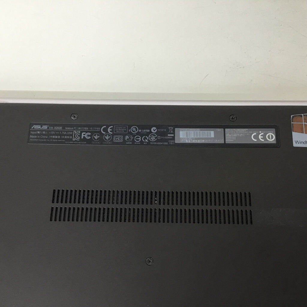 ASUS X202E Notebook PC Intel Pentium CPU 2117U X202E-DB21T No OS - For Parts