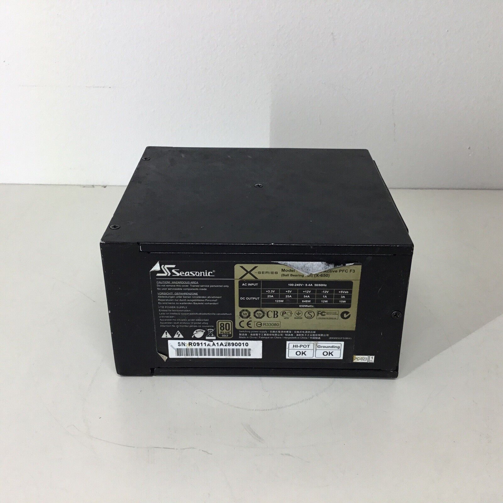 Seasonic X-Series X-650 SS-650KM Active PFC F3 Power Supply - For Parts