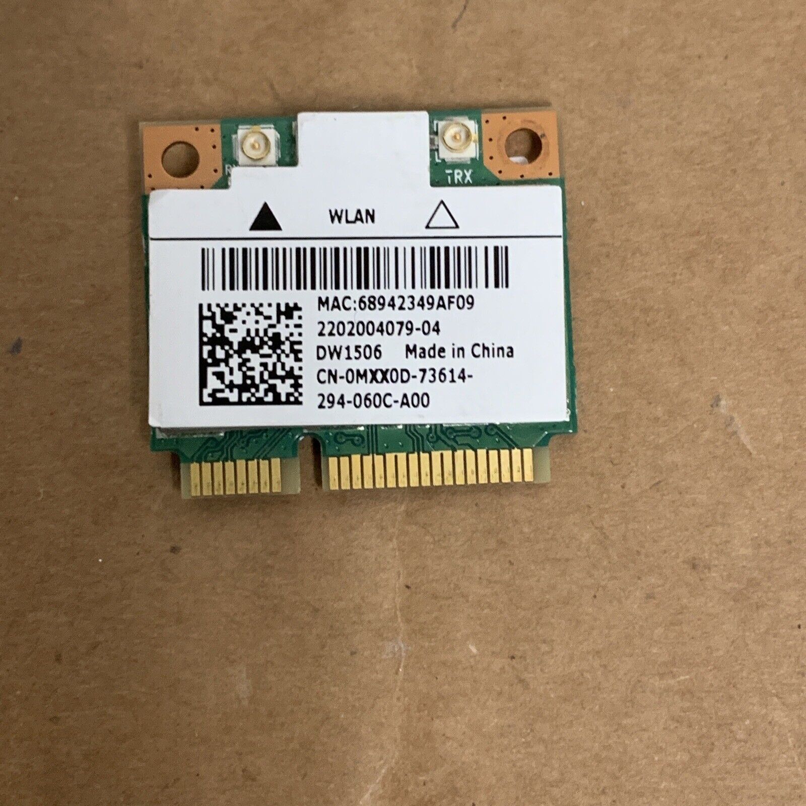 Dell MXX0D WiFi Wireless Card 802.11 b/g/n 0MXX0D - 73614 DW1506