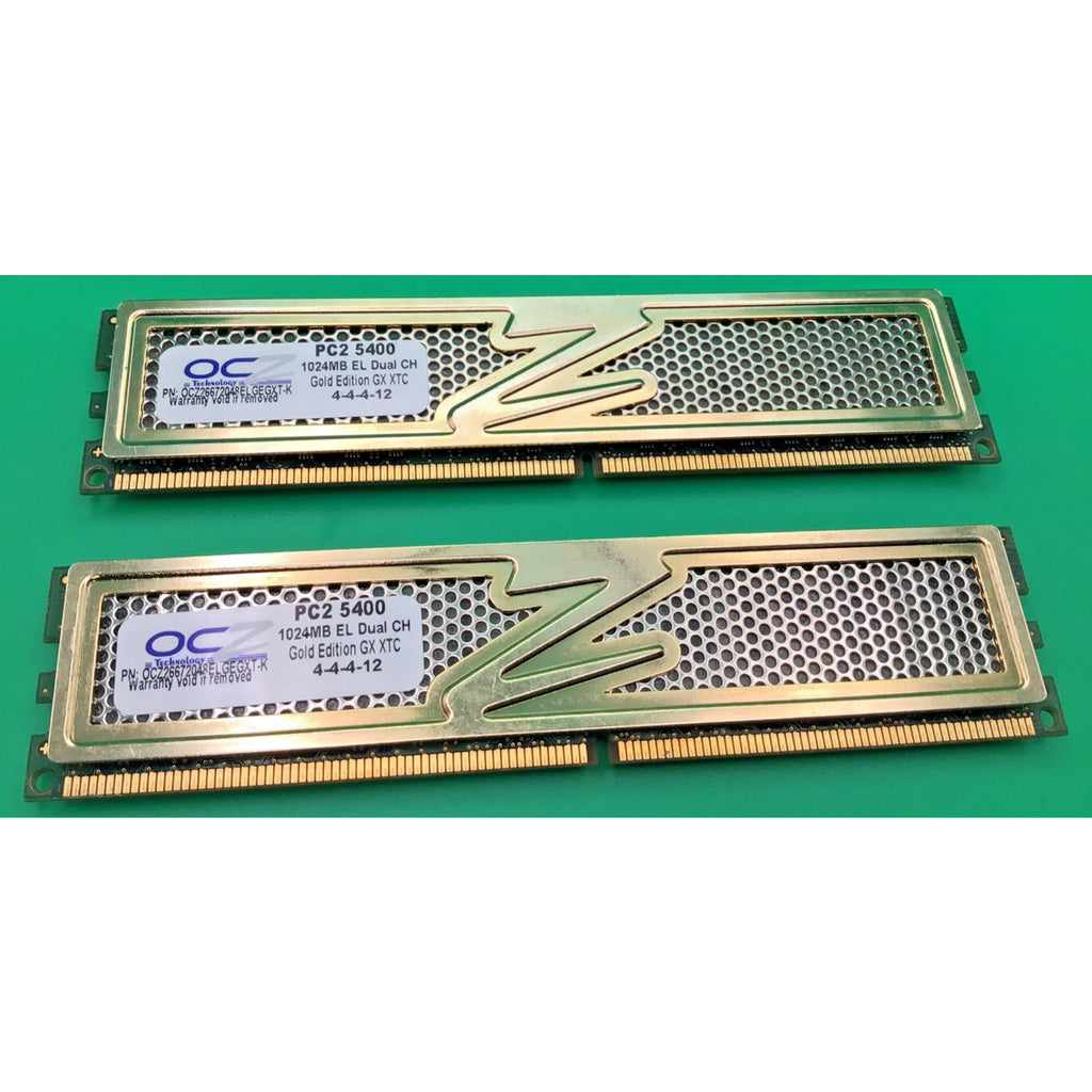 OCZ Gold 2GB Kit 2 x 1GB 667MHz PC2 5400 Dual 240-Pin Desktop DDR2 DIMM Memory