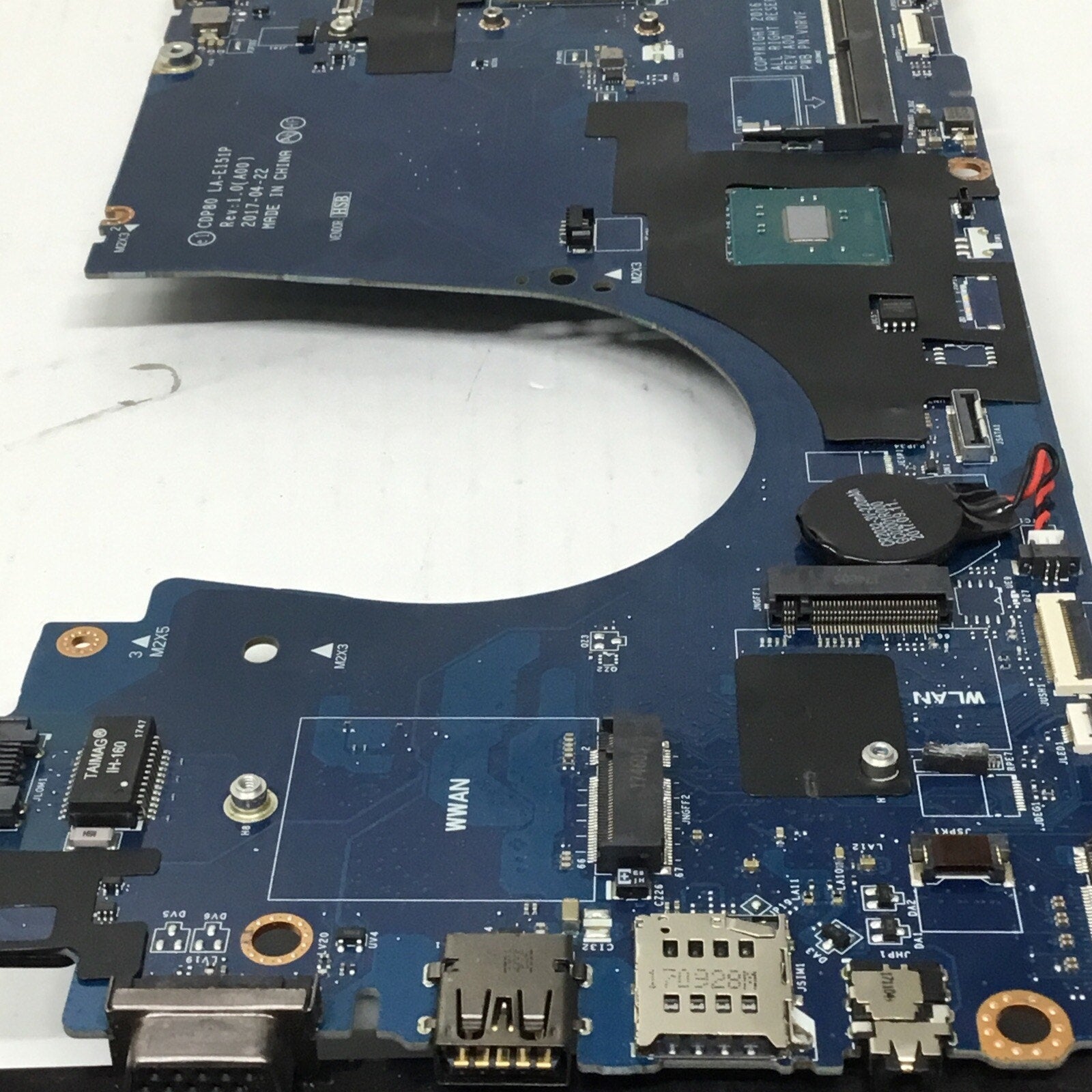 FOR PARTS 00C144 For DELL latitude 5580 Laptop Motherboard LA-E151P i5-6440HQ