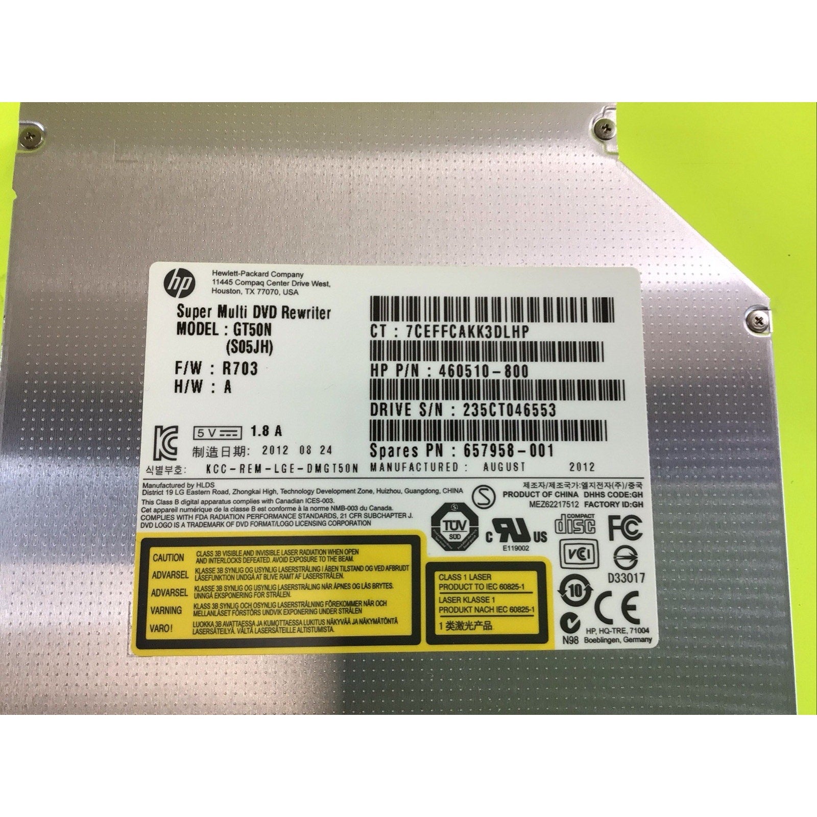 HP Super Multi DVD Writer - GTB0N (S05JH) - HP PN: 460510-800