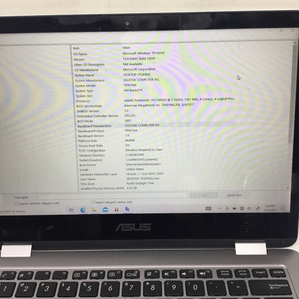 ASUS VivoBook Flip 14 2-in-1 Intel Pentium N4200 4GB RAM 64GB SSD 16" FHD W10