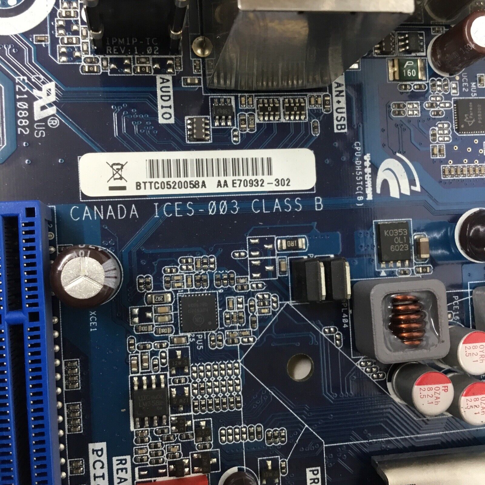 INTEL DH55TC E70932-302 LGA1156 DDR3 MATX Motherboard i3-550 3.20GHz 8GB Ram