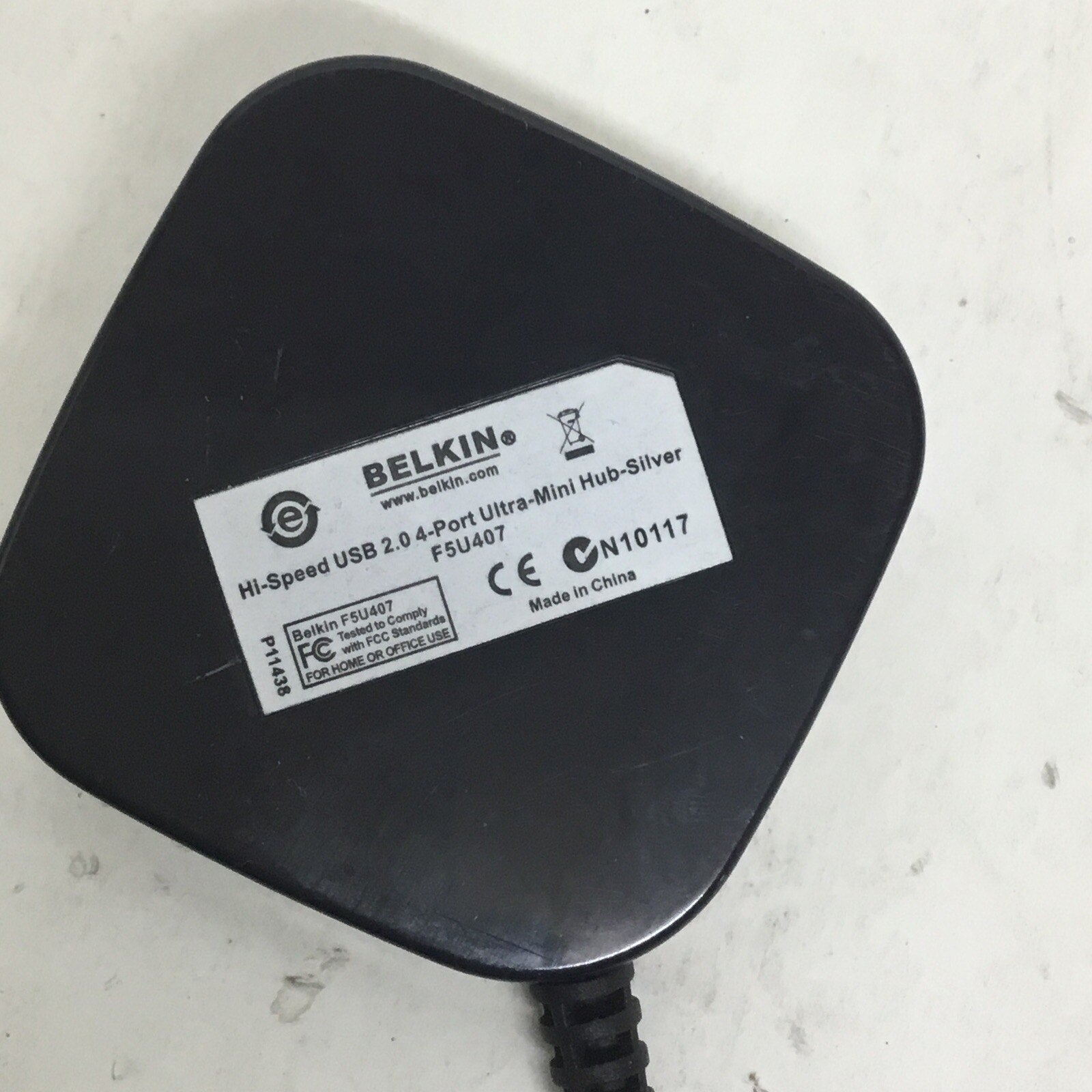 Belkin F5U407 Hi-Speed USB 2.0 4-Port Hub (Silver)